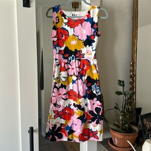 Anthropologie Whit Two floral dress, open back sz 4